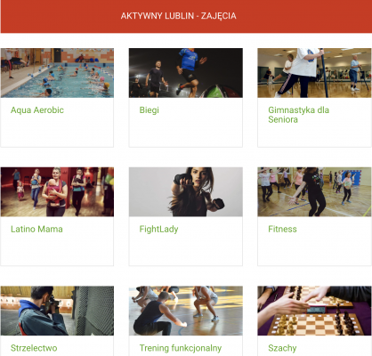 Ну а еще уже некоторое время действует проект «Активный Люблин» — бесплатные спортивные занятия, на которые могут записываться все желающие. Бег, гимнастика, аквааэробика, боевые искусства, танцы!