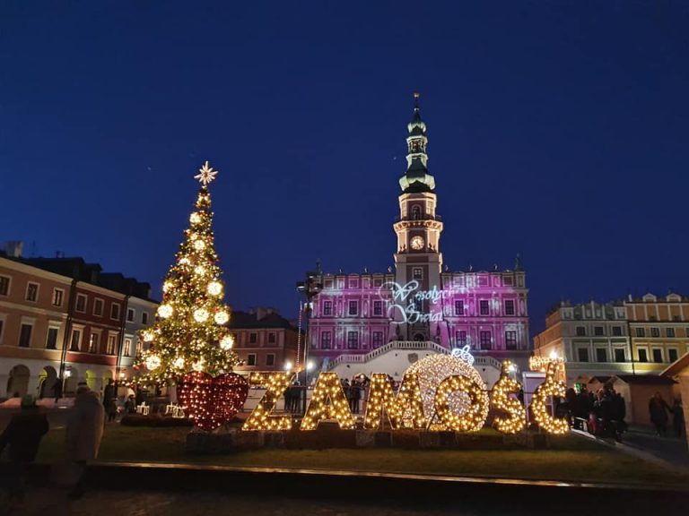 Zamość w święta jest przepiękna