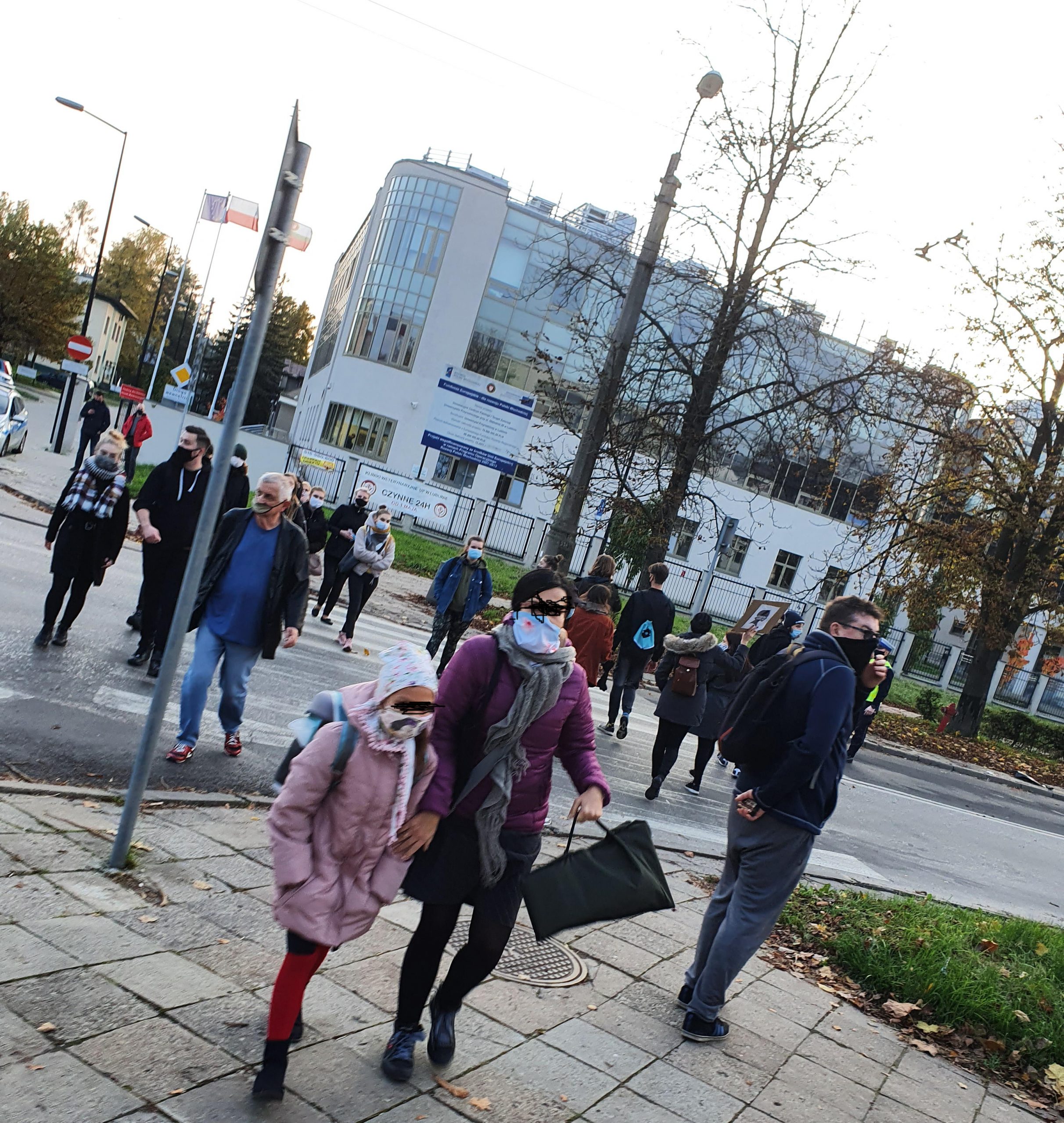 протесты против запрета абортов в Польше, Люблин, блокада