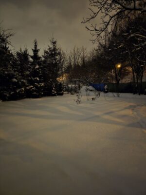 снежная зима в Люблине, Польша, 2026