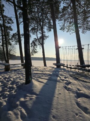 снежная зима в Люблине, Польша, 2026