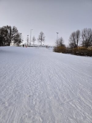 снежная зима в Люблине, Польша, 2026